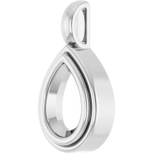 Continuum Sterling Silver 9x6 mm Pear Charm/Pendant Mounting – image 4