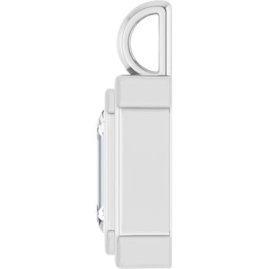 Continuum Sterling Silver 10x7 mm Emerald Charm/Pendant Mounting – image 5