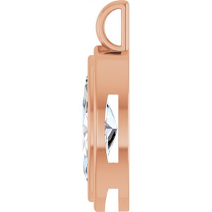 18K Rose Gold 16x8 mm Marquise Charm/Pendant Mounting – image 5