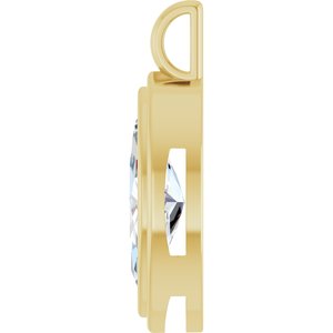 10K Yellow Gold 16x8 mm Marquise Charm/Pendant Mounting – image 5