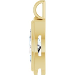 18K Yellow Gold 14x7 mm Marquise Charm/Pendant Mounting – image 5