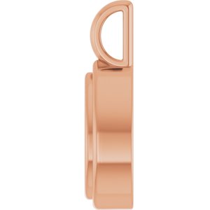 10K Rose Gold 9x6 mm Pear Charm/Pendant Mounting – image 6