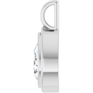 14K X1 White Gold 9x6 mm Pear Charm/Pendant Mounting – image 5