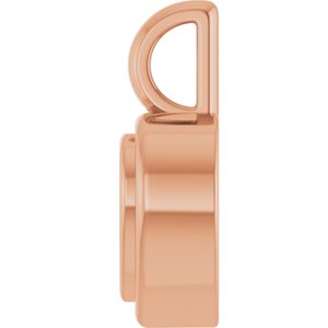 18K Rose Gold 5x5 mm Heart Charm/Pendant Mounting – image 6