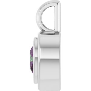 Platinum Lab-Grown Alexandrite Charm/Pendant – image 3