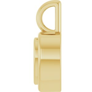 14K Yellow Gold 5x5 mm Heart Charm/Pendant Mounting – image 6
