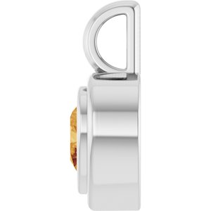 Sterling Silver Natural Citrine Charm/Pendant – image 3