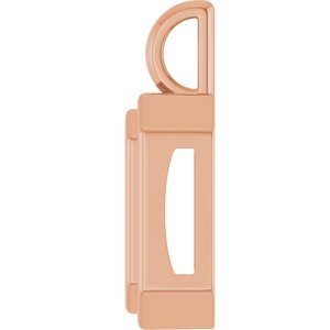 18K Rose Gold 11x9 mm Emerald Charm/Pendant Mounting – image 6