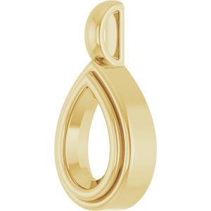10K Yellow Gold 9x5.5 mm Pear Charm/Pendant Mounting – image 4