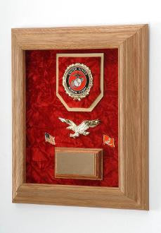 Deluxe Awards Display Case Tribute To Soldiers - Oak