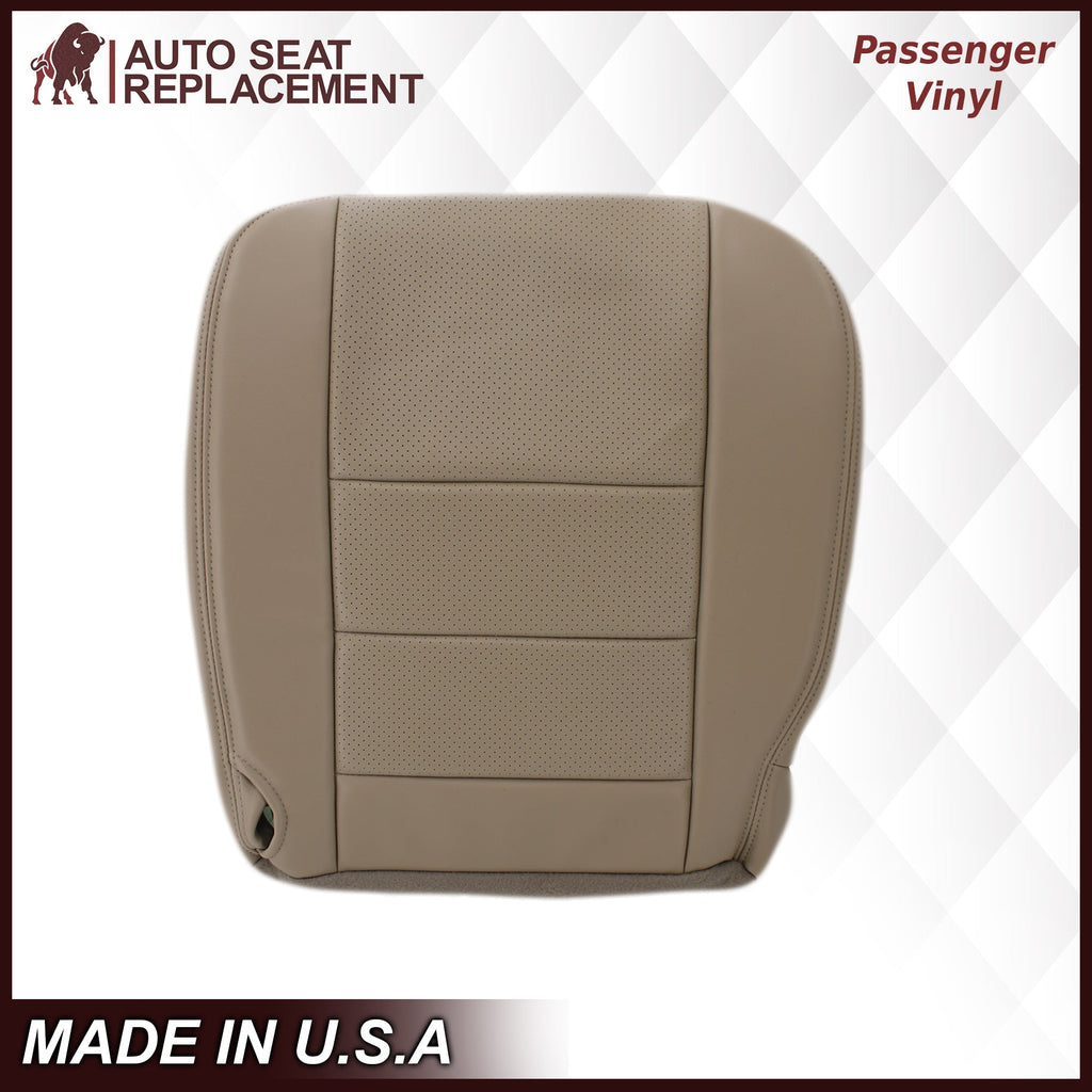 2002-2003 Ford F250 F350 Lariat Perforated Seat Cover in Tan: Choose Leather or Vinyl