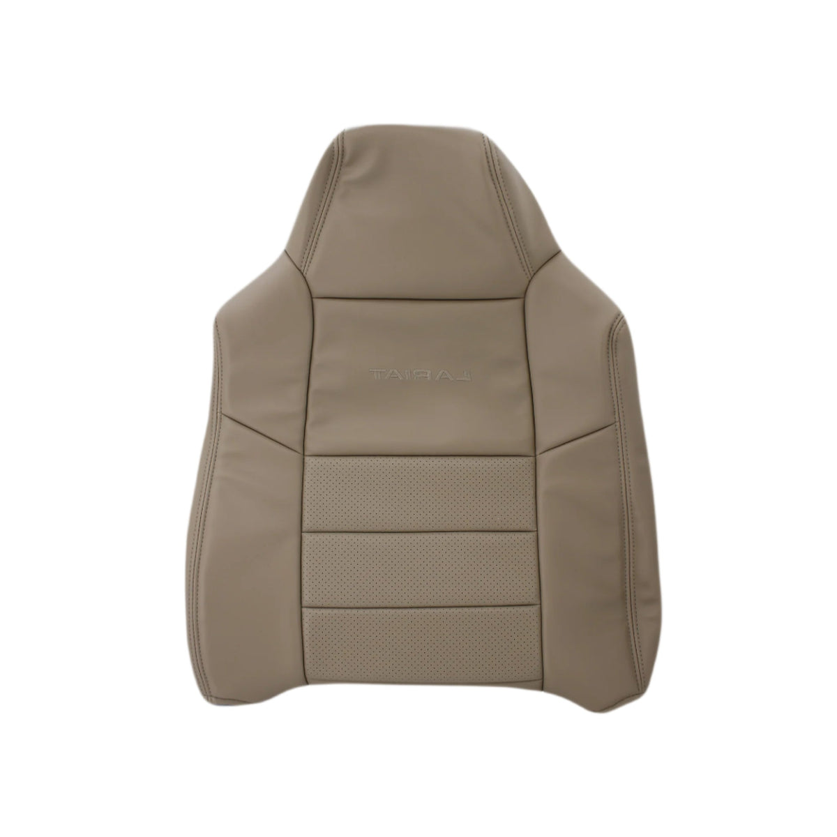2002-2003 Ford F250 F350 Lariat Perforated Seat Cover in Tan: Choose Leather or Vinyl