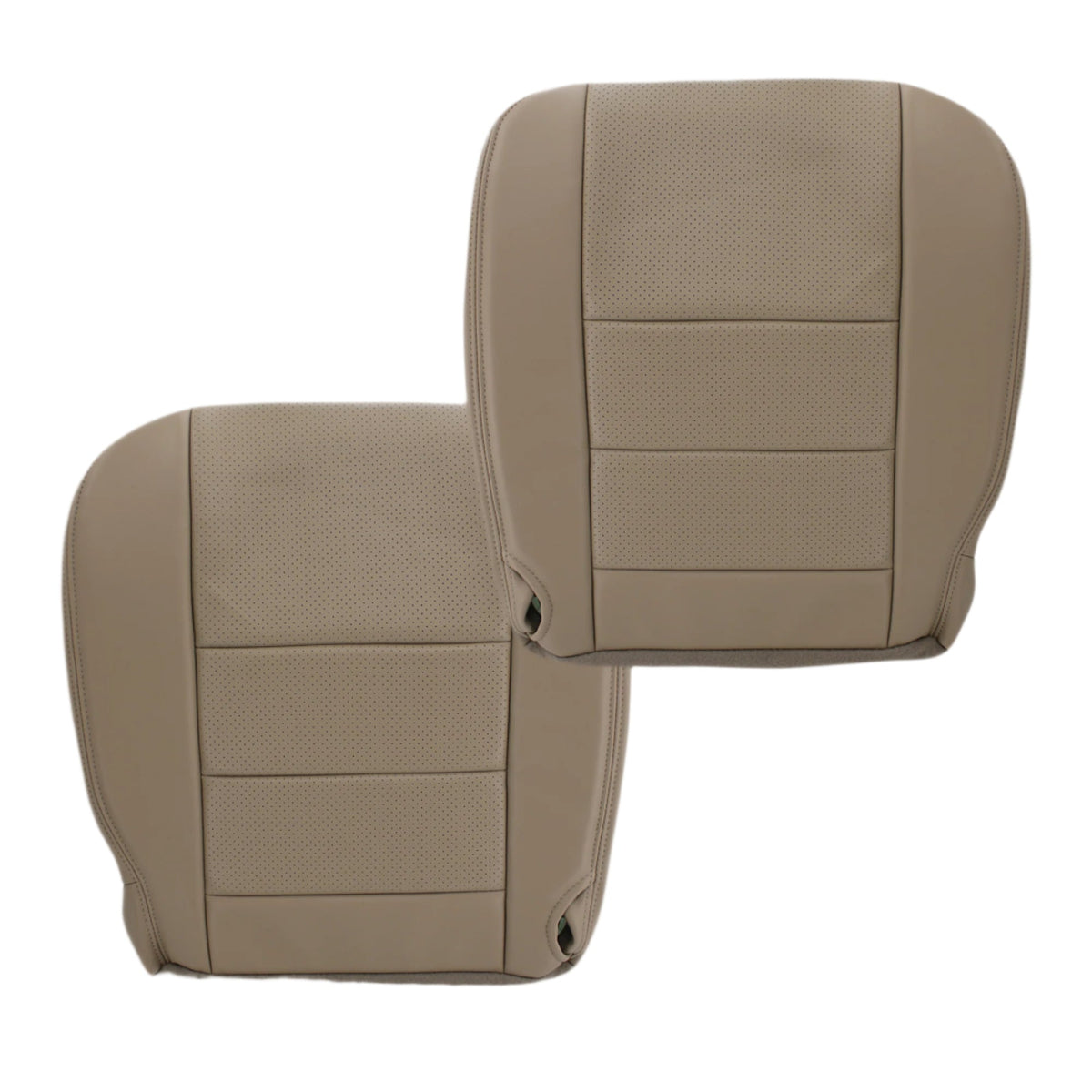 2002-2003 Ford F250 F350 Lariat Perforated Seat Cover in Tan: Choose Leather or Vinyl