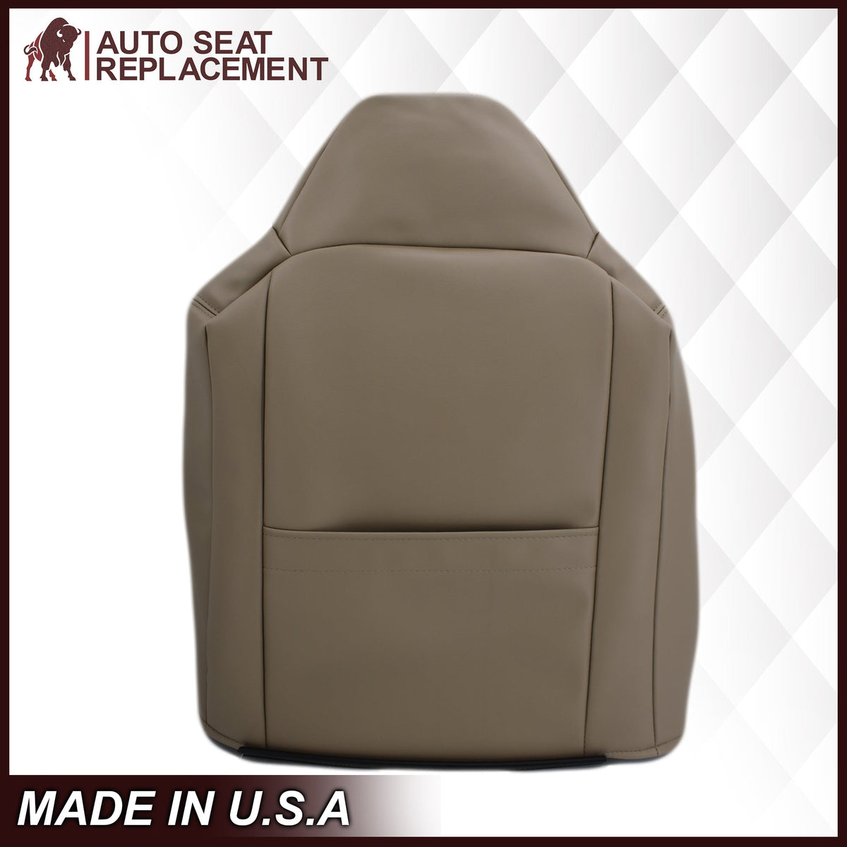 2002-2003 Ford F250 F350 Lariat Perforated Seat Cover in Tan: Choose Leather or Vinyl