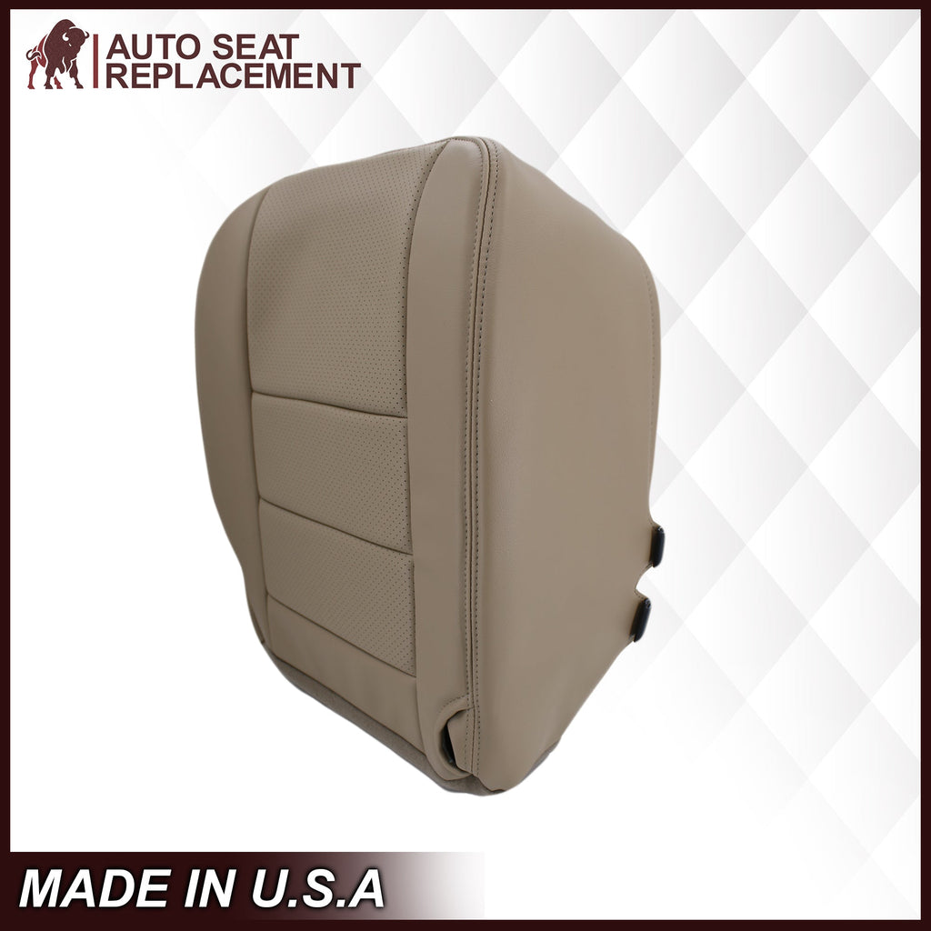 2002-2003 Ford F250 F350 Lariat Perforated Seat Cover in Tan: Choose Leather or Vinyl