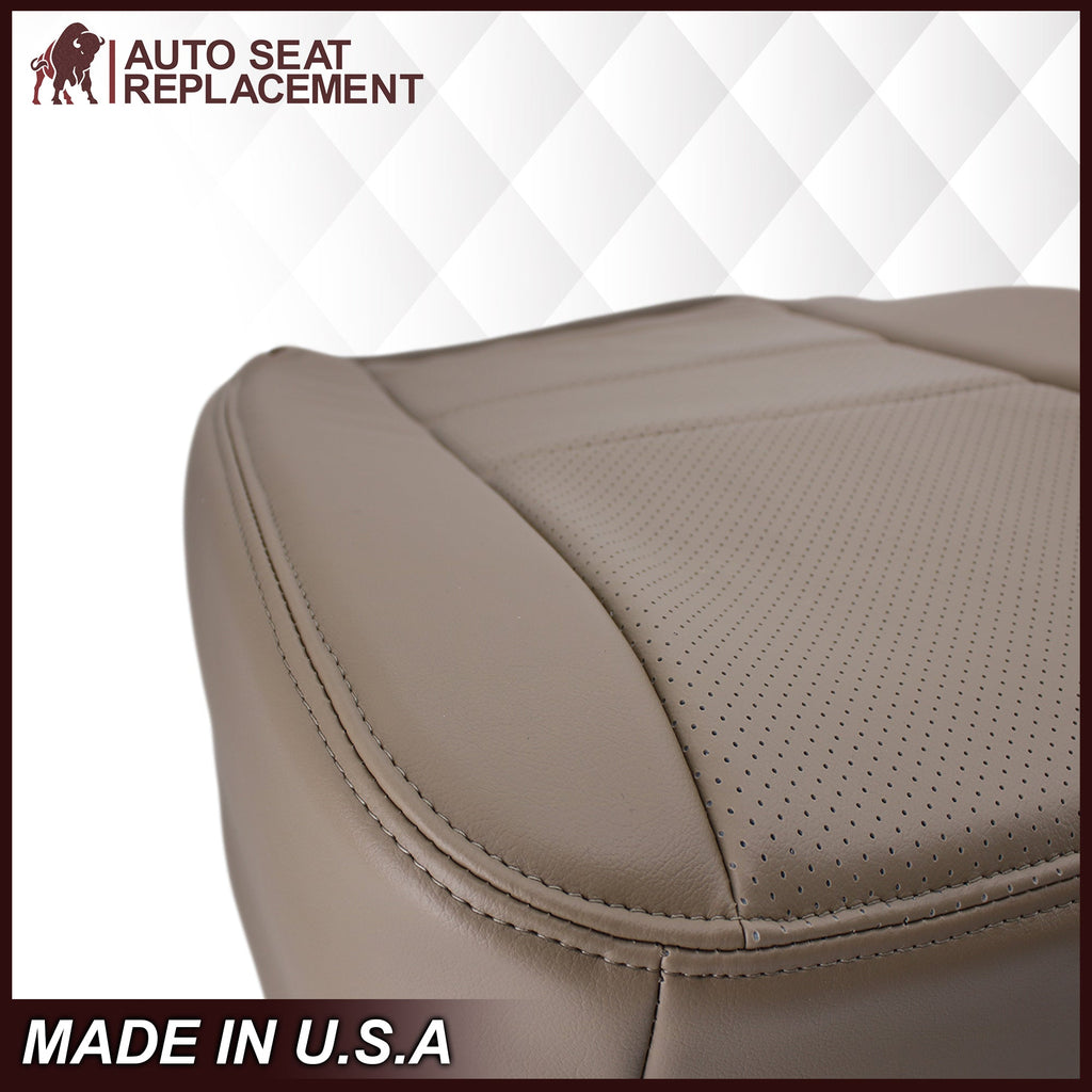 2002-2003 Ford F250 F350 Lariat Perforated Seat Cover in Tan: Choose Leather or Vinyl