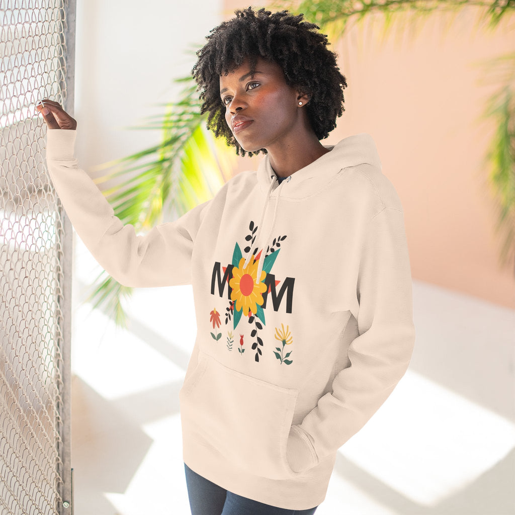 Mom Floral Pattern Three-Panel Fleece Hoodie
