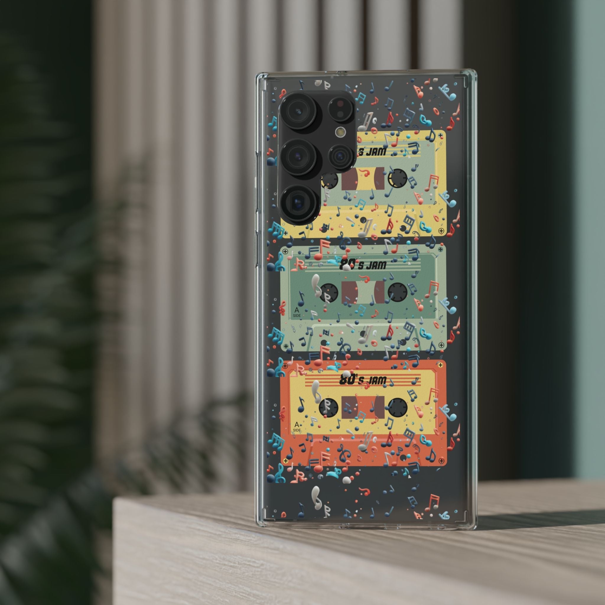 80's Jam Cassette Tapes Clear Mobile Phone Case