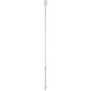14K White Gold Lab-Grown Diamond 6 1/2-7 1/2" Bracelet – image 3