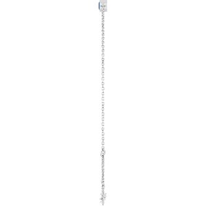 14K White Gold Lab-Grown Blue Sapphire 6 1/2-7 1/2" Bracelet – image 3