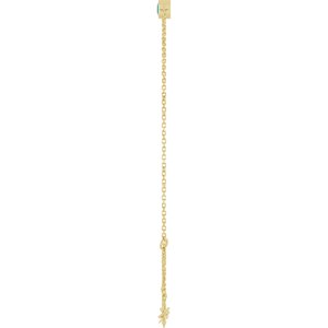 14K Yellow Gold Natural Aquamarine 6 1/2-7 1/2" Bracelet – image 3