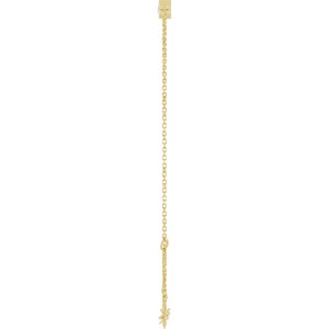 14K Yellow Gold 5x3 mm Emerald Bezel-Set 6 1/2-7 1/2" Bracelet Mounting – image 5