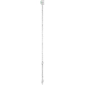 14K White Gold Lab-Grown Emerald 6 1/2-7 1/2" Bracelet – image 3
