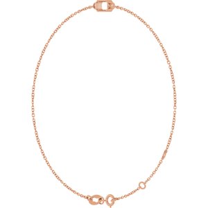 14K Rose Gold 5x3 mm Emerald Bezel-Set 6 1/2-7 1/2" Bracelet Mounting – image 4
