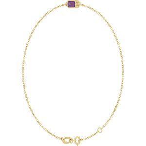 14K Yellow Gold Lab-Grown Alexandrite 6 1/2-7 1/2" Bracelet – image 2