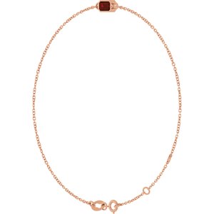 14K Rose Gold Natural Mozambique Garnet 6 1/2-7 1/2" Bracelet – image 2