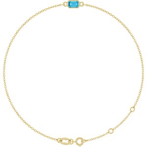 Bezel-Set Link Bracelet