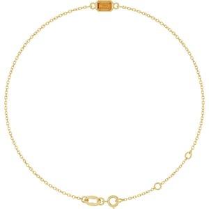 Bezel-Set Link Bracelet