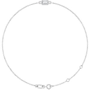 14K White Gold Lab-Grown Diamond 6 1/2-7 1/2" Bracelet
