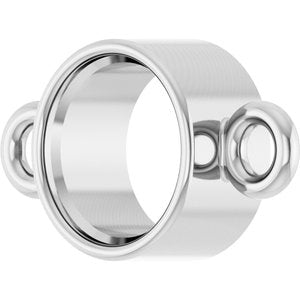 18K White Gold 4 mm Round Bezel-Set Link