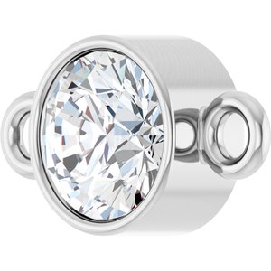 Platinum 1/4 CT Natural Diamond Bezel-Set Link