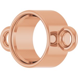 14K Rose Gold 4 mm Round Bezel-Set Link