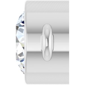 14K White Gold 1/4 CT Natural Diamond Link