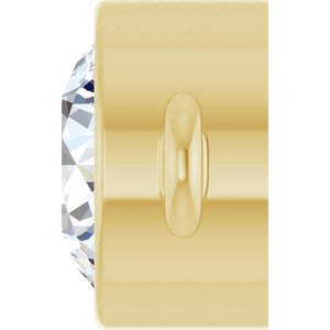 14K Yellow Gold 1/4 CT Lab-Grown Diamond Bezel-Set Link