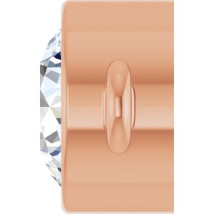14K Rose Gold 1/4 CT Lab-Grown Diamond Bezel-Set Link