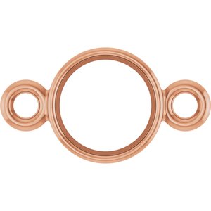14K Rose Gold 4 mm Round Bezel-Set Link