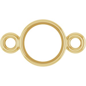 18K Yellow Gold 4 mm Round Bezel-Set Link