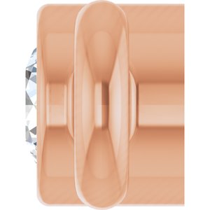 14K Rose Gold .015 CT Lab-Grown Diamond Bezel-Set Link