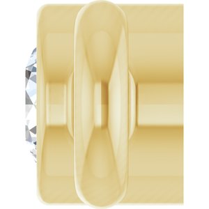 14K Yellow Gold .015 CT Lab-Grown Diamond Bezel-Set Link