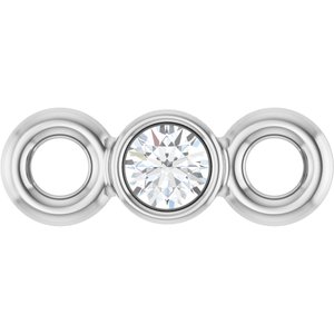Platinum .015 CT Natural Diamond Bezel-Set Link
