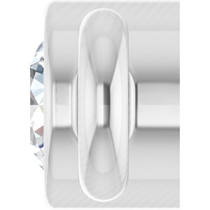 Platinum .02 CT Lab-Grown Diamond Bezel-Set Link