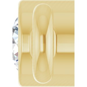 14K Yellow Gold .02 CT Lab-Grown Diamond Bezel-Set Link