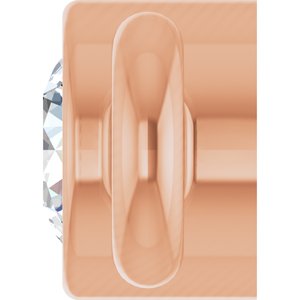 14K Rose Gold .02 CT Lab-Grown Diamond Bezel-Set Link