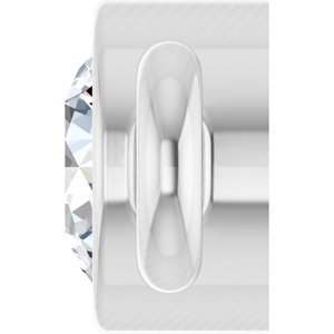 Platinum .05 CT Natural Diamond Bezel-Set Link