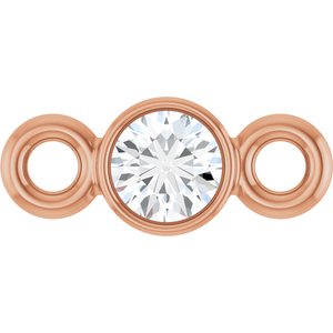 14K Rose Gold .05 CT Natural Diamond Link