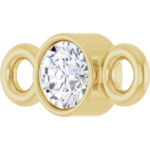 14K Yellow Gold .05 CT Natural Diamond Link